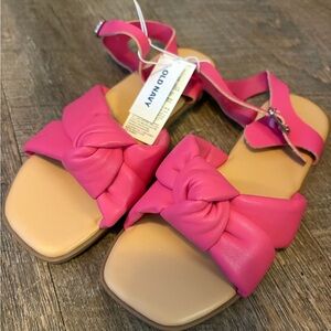 Old Navy Girls Pink Knot Slide Sandals